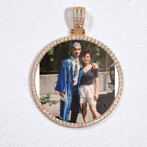 MEDIUM 3D CIRCLE CUSTOM PICTURE PENDANT
