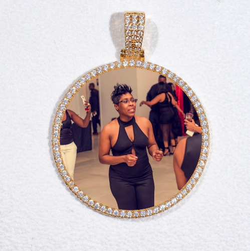 MEDIUM 3D CIRCLE CUSTOM PICTURE PENDANT