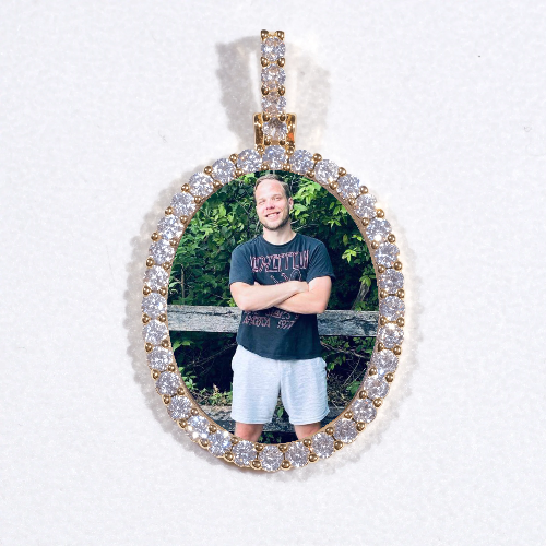 3D Oval Custom Picture Pendant