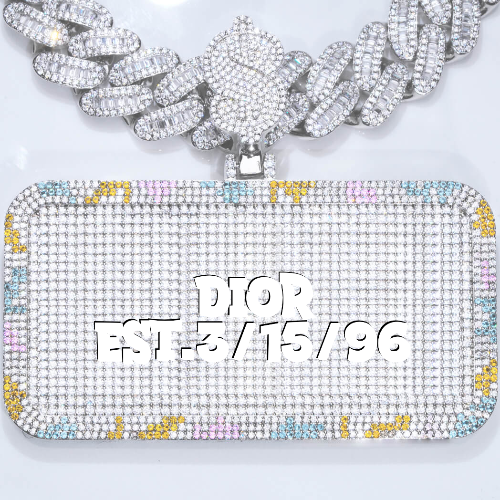 CUSTOM LETTER NECKLACE 3D COLORFUL SQUARE