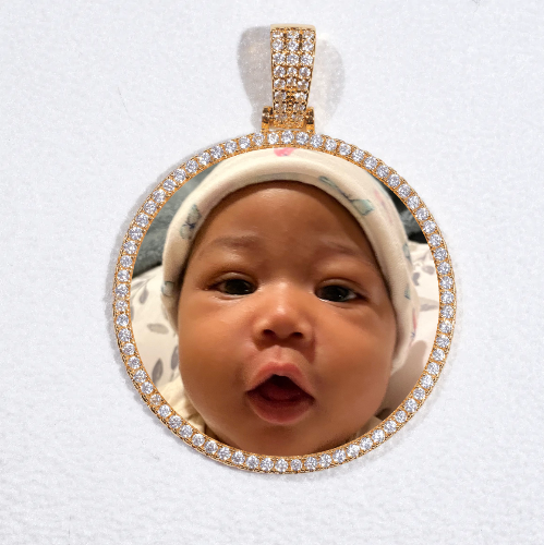 MEDIUM 3D CIRCLE CUSTOM PICTURE PENDANT