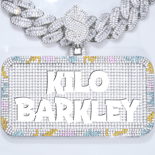 CUSTOM LETTER NECKLACE 3D COLORFUL SQUARE