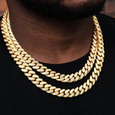 12mm Diamond Cuban Chain in 18K Gold - The GUU Shop