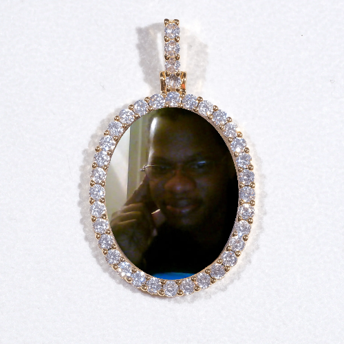 3D Oval Custom Picture Pendant