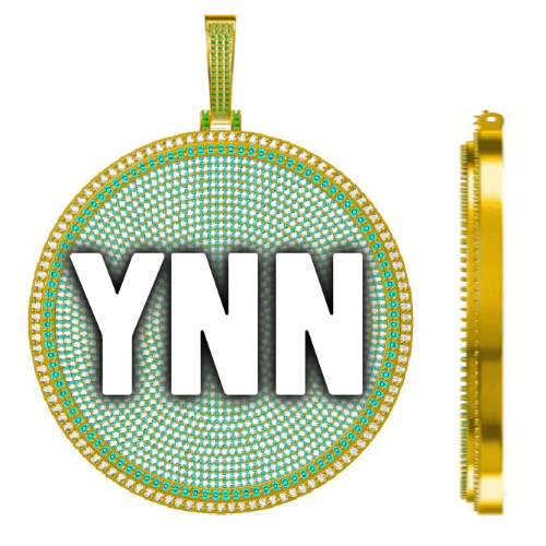 CUSTOM LETTER NECKLACE 3D BIG DISC