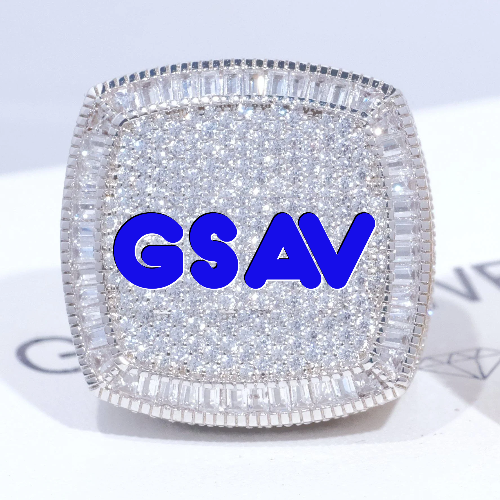 CUSTOM LETTER 3D ICED RING