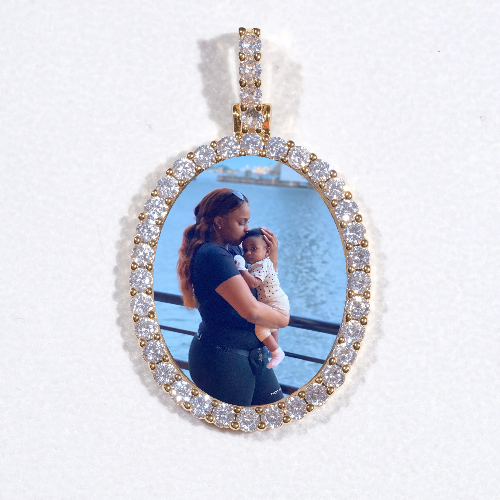 3D Oval Custom Picture Pendant
