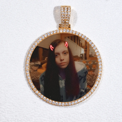 MEDIUM 3D CIRCLE CUSTOM PICTURE PENDANT