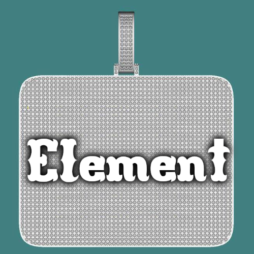 CUSTOM LETTER NECKLACE 3D BIG SQUARE
