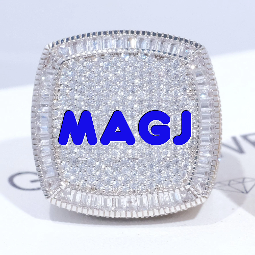 CUSTOM LETTER 3D ICED RING