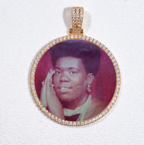 MEDIUM 3D CIRCLE CUSTOM PICTURE PENDANT