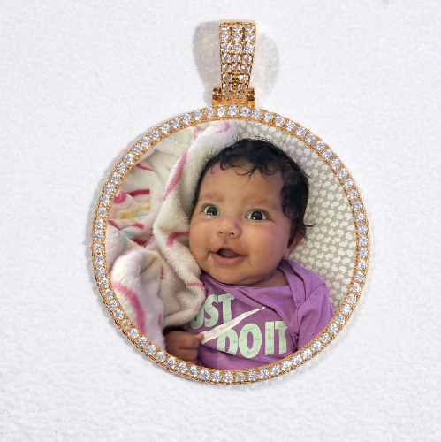 MEDIUM 3D CIRCLE CUSTOM PICTURE PENDANT