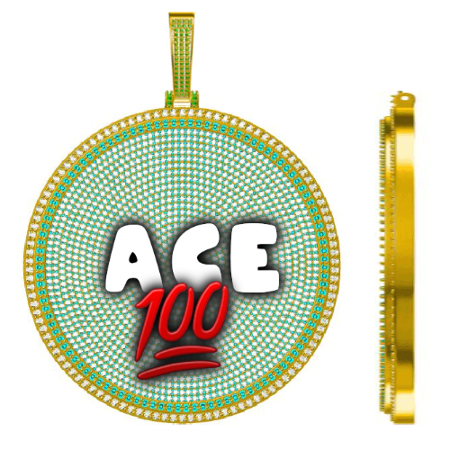 CUSTOM LETTER NECKLACE 3D BIG DISC