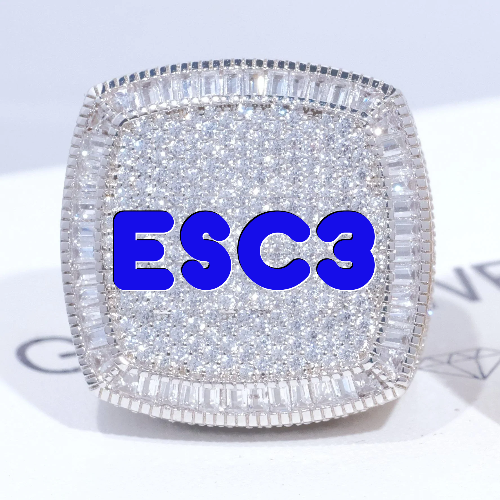 CUSTOM LETTER 3D ICED RING