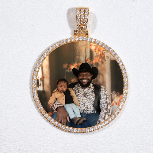 MEDIUM 3D CIRCLE CUSTOM PICTURE PENDANT