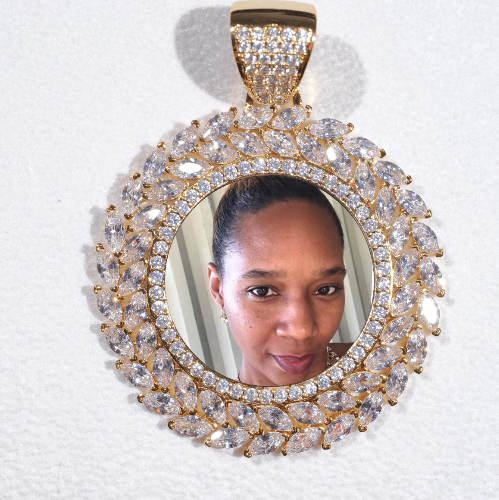 Large 3D Wheat Ear Custom Picture Pendant