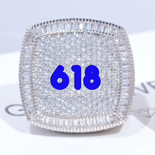 CUSTOM LETTER 3D ICED RING