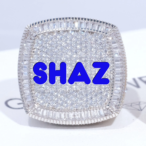 CUSTOM LETTER 3D ICED RING
