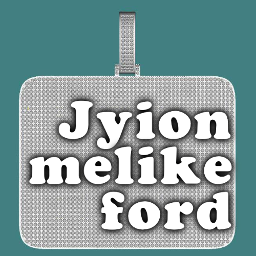 CUSTOM LETTER NECKLACE 3D BIG SQUARE