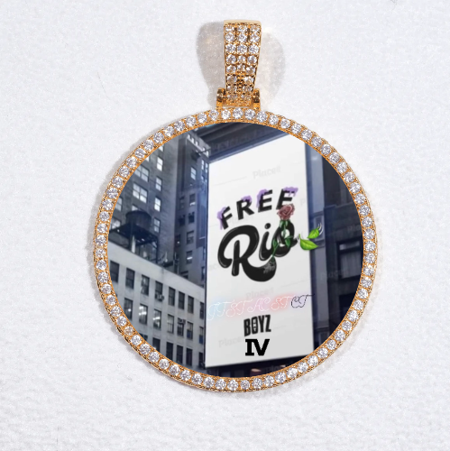 MEDIUM 3D CIRCLE CUSTOM PICTURE PENDANT