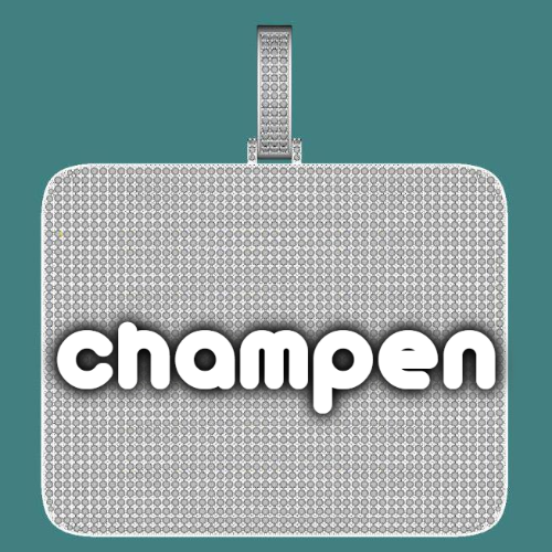 CUSTOM LETTER NECKLACE 3D BIG SQUARE