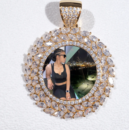 Large 3D Wheat Ear Custom Picture Pendant
