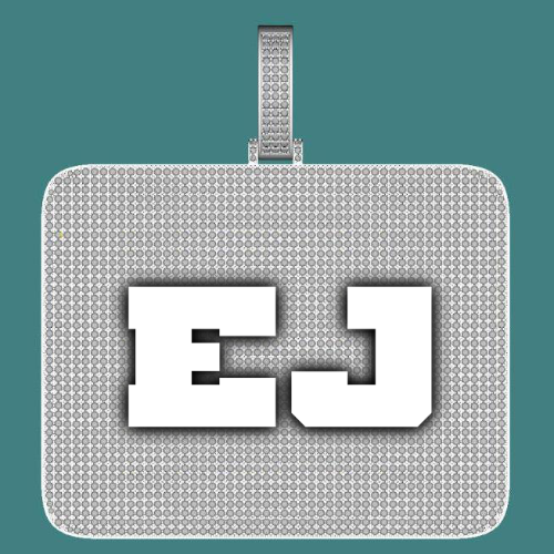 CUSTOM LETTER NECKLACE 3D BIG SQUARE