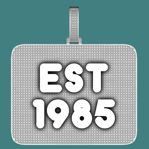 CUSTOM LETTER NECKLACE 3D BIG SQUARE