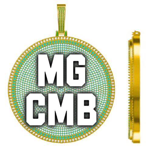 CUSTOM LETTER NECKLACE 3D BIG DISC