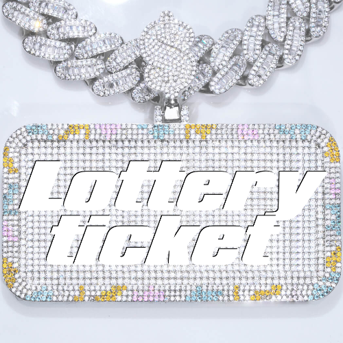 CUSTOM LETTER NECKLACE 3D COLORFUL SQUARE