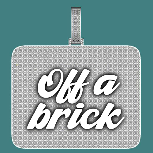 CUSTOM LETTER NECKLACE 3D BIG SQUARE