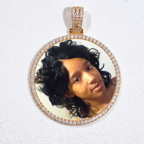 MEDIUM 3D CIRCLE CUSTOM PICTURE PENDANT