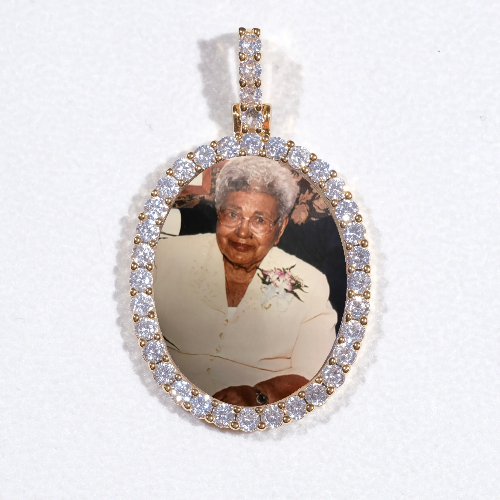 3D Oval Custom Picture Pendant