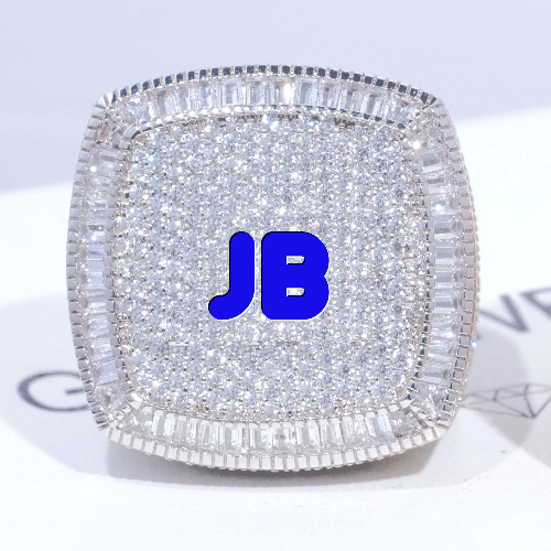 CUSTOM LETTER 3D ICED RING