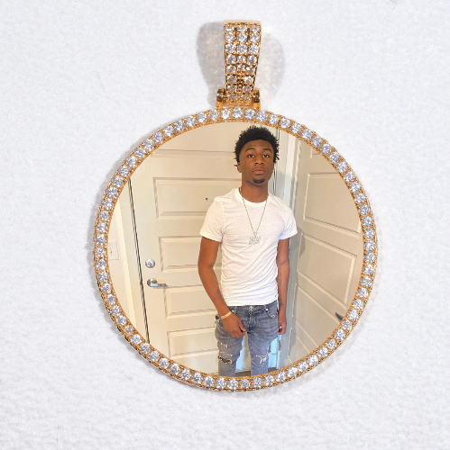MEDIUM 3D CIRCLE CUSTOM PICTURE PENDANT