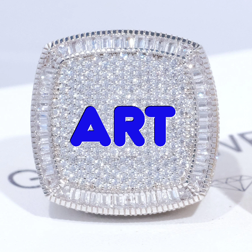 CUSTOM LETTER 3D ICED RING