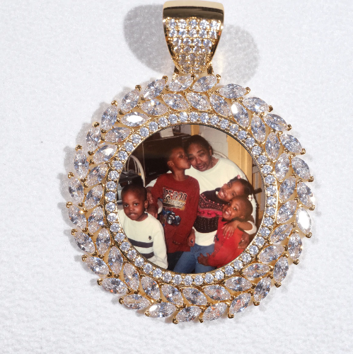 Large 3D Wheat Ear Custom Picture Pendant