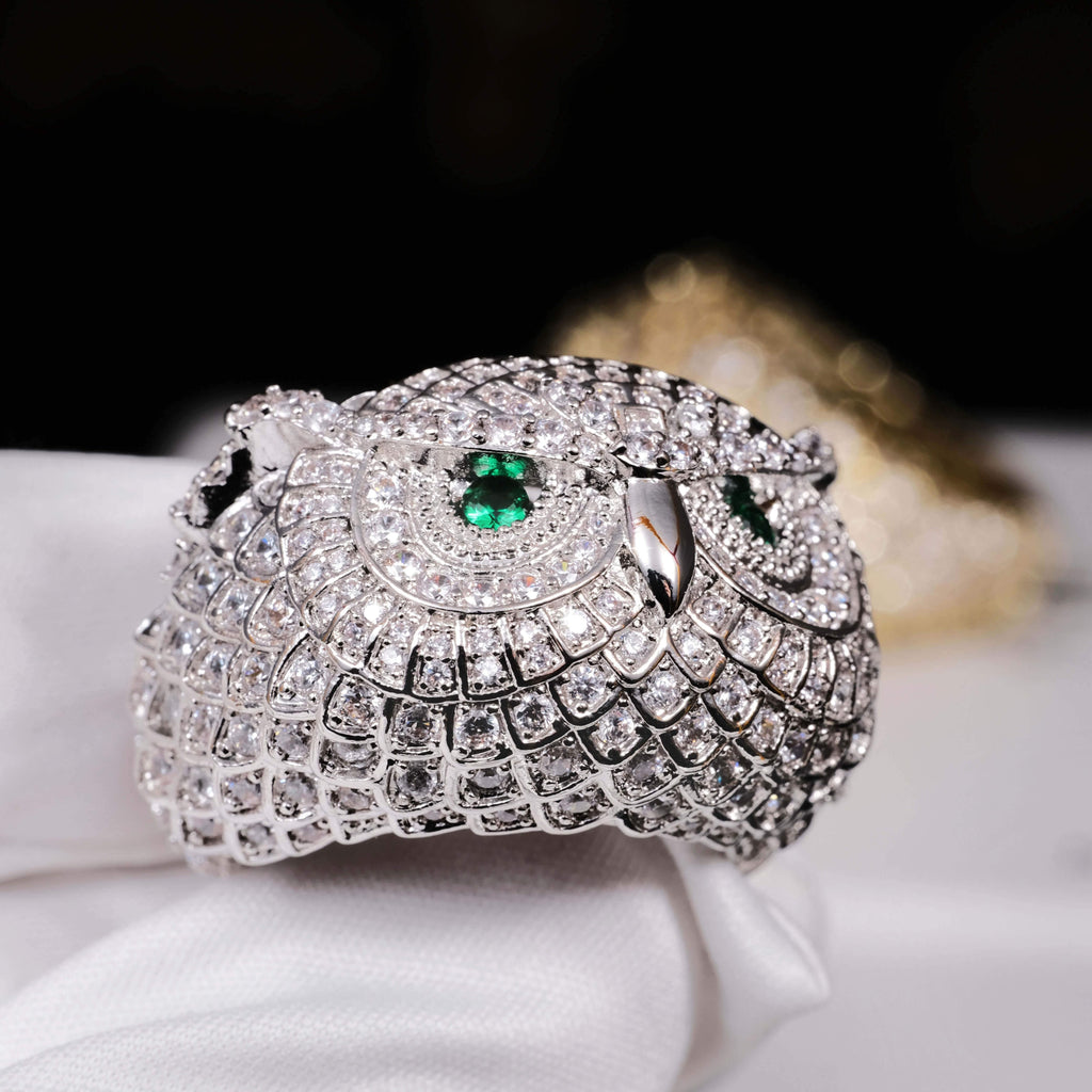 Iced Owl Ring - The GUU Shop