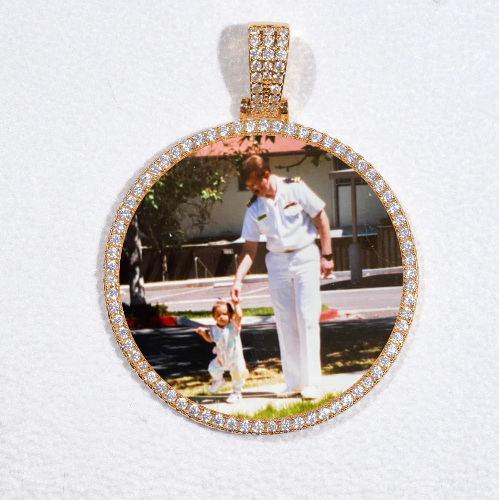MEDIUM 3D CIRCLE CUSTOM PICTURE PENDANT