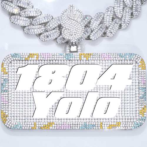 CUSTOM LETTER NECKLACE 3D COLORFUL SQUARE