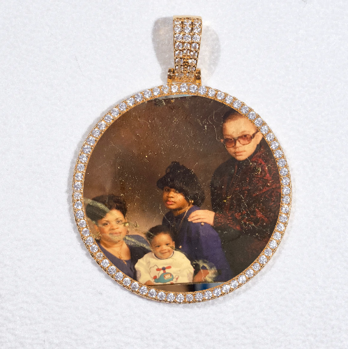 MEDIUM 3D CIRCLE CUSTOM PICTURE PENDANT