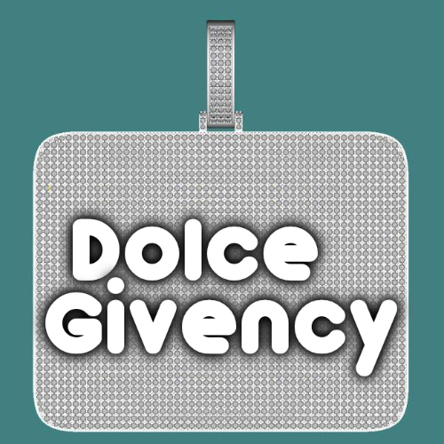CUSTOM LETTER NECKLACE 3D BIG SQUARE