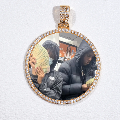 MEDIUM 3D CIRCLE CUSTOM PICTURE PENDANT