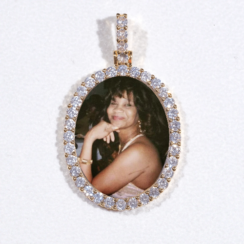 3D Oval Custom Picture Pendant