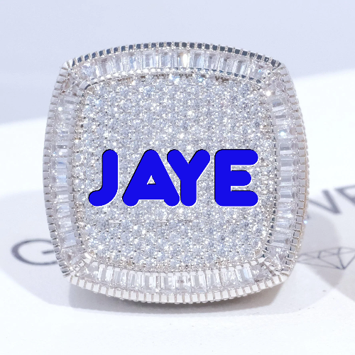 CUSTOM LETTER 3D ICED RING