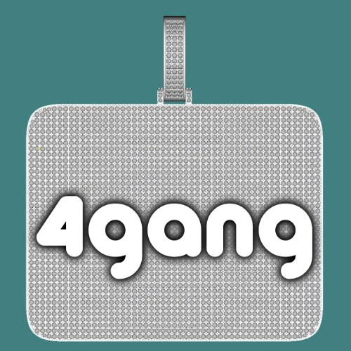 CUSTOM LETTER NECKLACE 3D BIG SQUARE