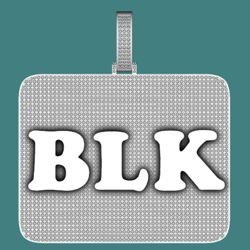 CUSTOM LETTER NECKLACE 3D BIG SQUARE