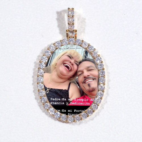 3D Oval Custom Picture Pendant