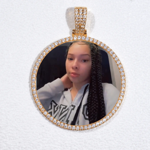 MEDIUM 3D CIRCLE CUSTOM PICTURE PENDANT