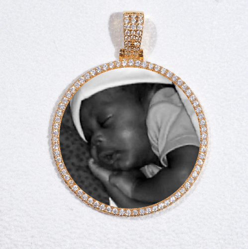 MEDIUM 3D CIRCLE CUSTOM PICTURE PENDANT